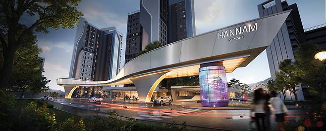 한남2구역 재개발사업 투시도. 대우건설은 저드와의 협업을 통해 새로운 설계안을 공개할 예정이다. 대우건설