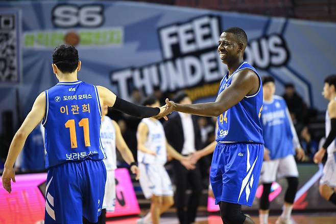 니콜슨·이관희 42점 합작 서울 삼성, 대구 가스공사 꺾고 최하위 탈출