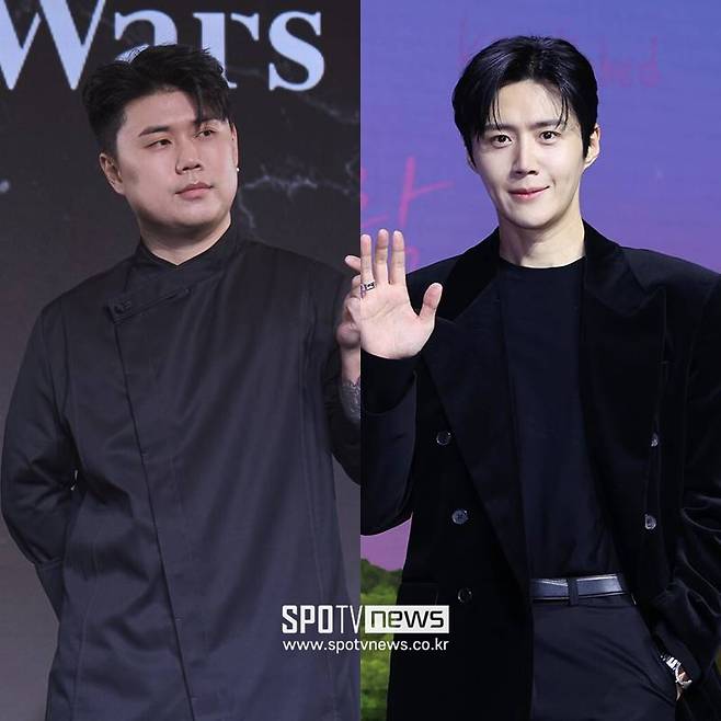 ▲ 나폴리맛피아 권성준 셰프(왼쪽), 김선호. ⓒ곽혜미 기자, 넷플릭스