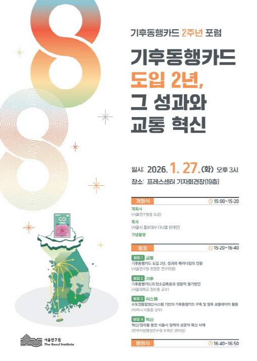 기후동행카드 2주년 포스터(사진=서울연구원)
