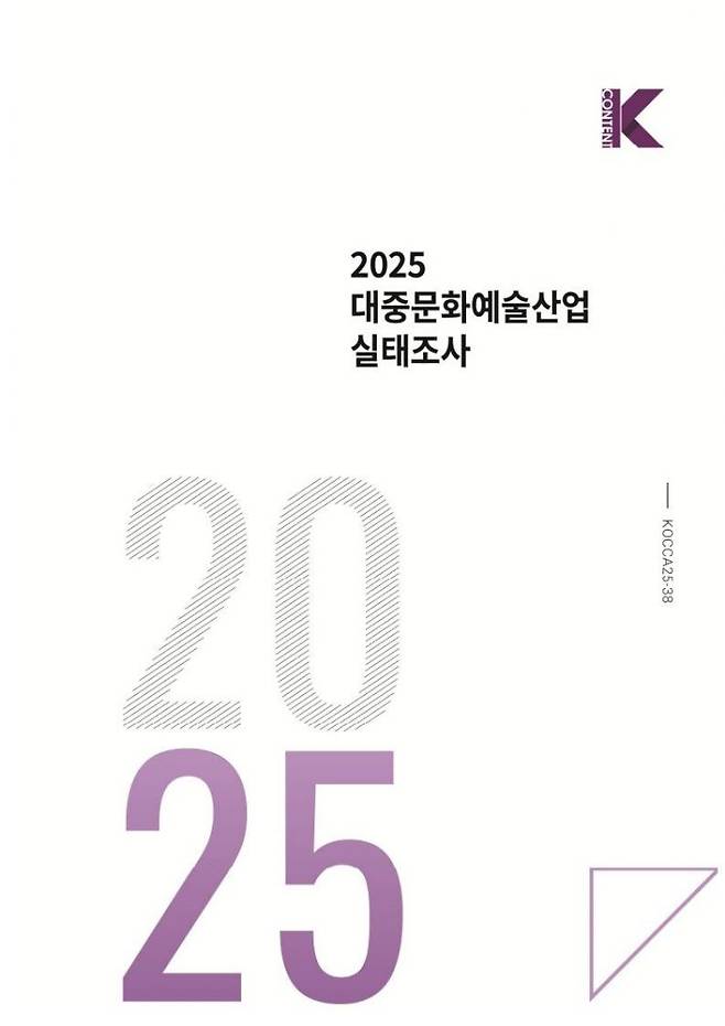 2025 대중문화예술산업 실태조사 표지 이미지. 콘진원 제공