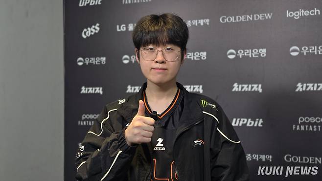 ‘제우스’ 최우제가 22일 오후 5시 서울 종로구 치지직 롤파크에서 열린 ‘2026 LCK컵’ 그룹 배틀 브리온과 경기가 끝난 뒤 쿠키뉴스와 인터뷰하고 있다. 김영건 기자