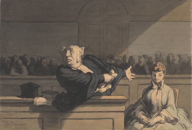 오노레 도미에, 변호인, 1862~1865. 그런 변호인조차도 울먹이게 하는, 더 높이 있는 그 존재는….