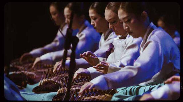 성금연가락보전회가 2023년 ‘춘사 성금연 탄생 100주년’을 기념해 국립국악원 예악당에서 ‘대산조’를 연주하고 있다. (사진 조세린 제공).