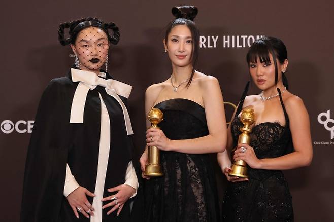 ‘올해의 인터내셔널 그룹’ 부문에 지명된 걸그룹 헌트릭스. 연합뉴스.
