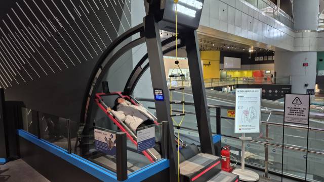 22일 대전 유성구 국립중앙과학관의 신규 전시관 ‘피직스랩’ 전시물 ‘마그넷 브레이크’. 김윤수 기자