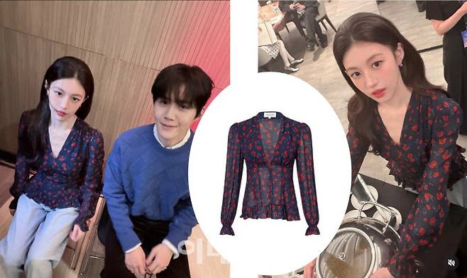 고윤정과 김선호가 함께 찍은 사진과 리포메이션 제품 이미지 (사진=고윤정 인스타그램·리포메이션 홈페이지 캡처)