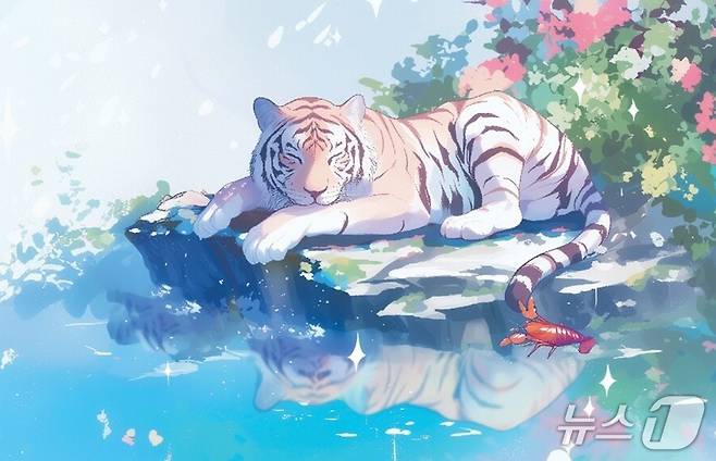 '북평면 호랑이 바위 전설' 삽화(전남도교육청 제공, 재판매 및 DB 금지)/뉴스1