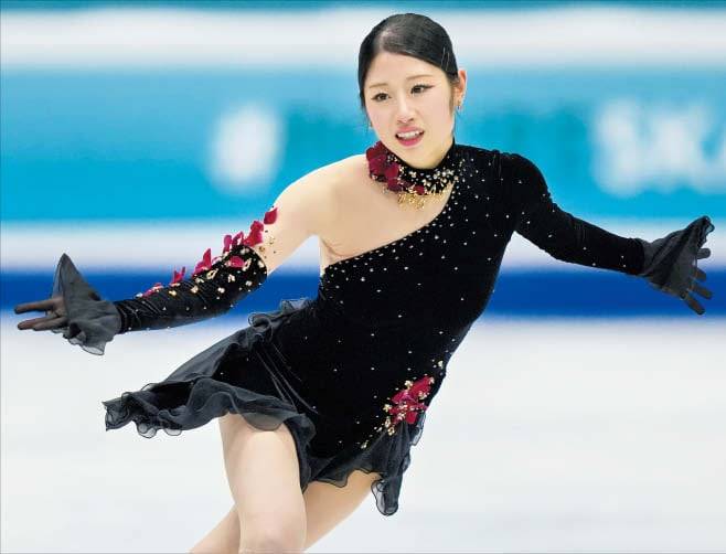 이해인이 23일 피겨스케이팅 사대륙선수권대회 여자 싱글 프리 스케이팅에서 연기를 펼치고 있다./AP 연합뉴스
