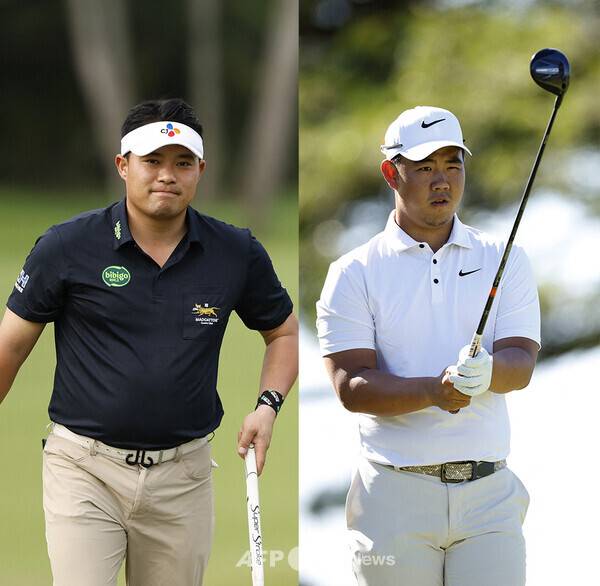 2026년 미국프로골프(PGA) 투어 더 아메리칸 익스프레스에 출전한 이승택, 김주형 프로. 사진제공=ⓒAFPBBNews = News1 (사진을 무단으로 사용하지 마십시오.)