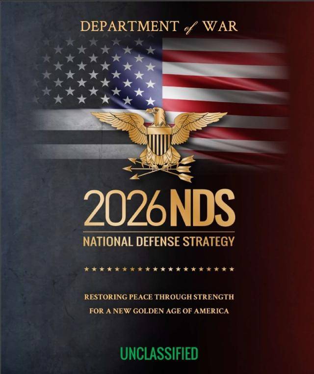 도널드 트럼프 미국 행정부가 23일 공개한 2026년판 새 ‘국방 전략(NDS)’의 표지. 미국 국방부 제공 파일 캡처