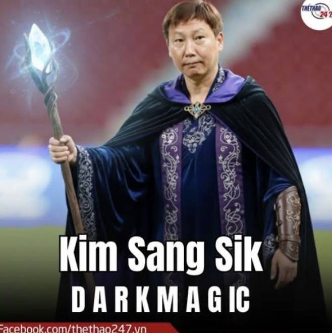 베트남은 김상식 감독이 흑마술을 썼다고 열광했다. 사진 베트남 매체 캡처