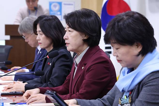 22일 추미애 국회 법제사법위원장이 서울 여의도 국회 의원회관에서 열린 ‘검찰 개혁의 완성이란 무엇인가’ 토론회에서 발언하고 있다. [뉴스1]