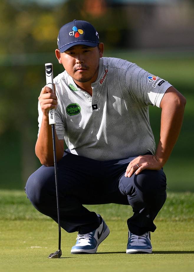 김시우가 25일(한국시간) 미국 캘리포니아주 라킨타 컨트리클럽에서 열린 PGA 투어 아메리칸 익스프레스 3라운드에 임하고 있다. 사진 | AFP=연합뉴스