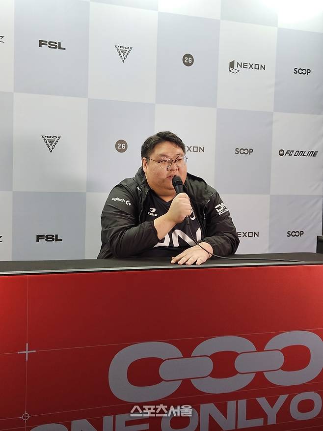 DN수퍼스 ‘구끼’ 김시경이 25일 서울 잠실DN콜로세움에서 열린 2025 FSL A조 승리 후 취재진 인터뷰에 응하고 있다. 잠실 | 강윤식 기자 skywalker@sportsseoul.com
