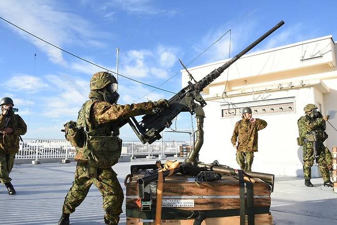 일본 자위대 훈련 모습. 방위성 통합막료감부 누리집 갈무리