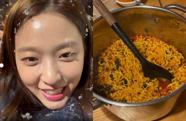 포동 해진 게 이 정도? …설현, '라면 먹방'에도 빛나는 미모