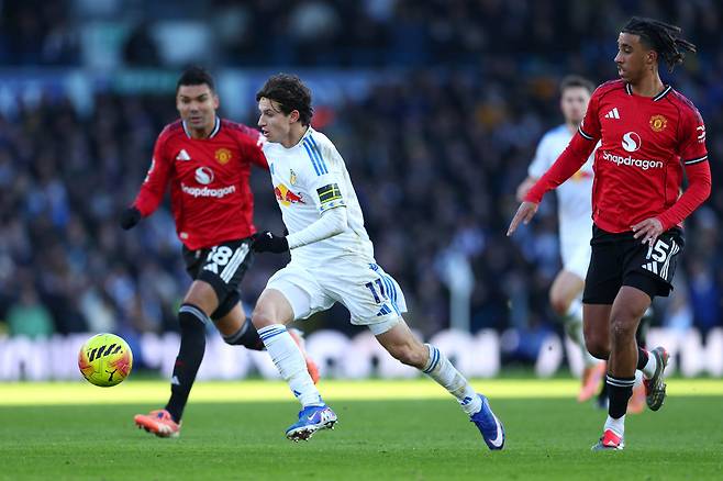 맨유가 1월 4일(현지 시간) 리즈 유나이티드와의 ‘로즈 더비’에서 1-1로 비겼다. GETTYIMAGES