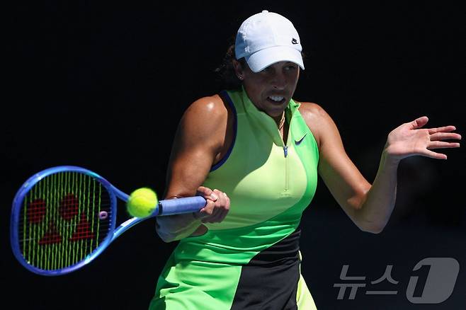 매디슨 키스는 26일 호주오픈 여자 단식 16강에서 탈락했다. ⓒ AFP=뉴스1