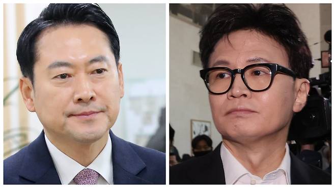 장동혁 국민의힘 대표(왼쪽)와 한동훈 전 대표/ 뉴시스