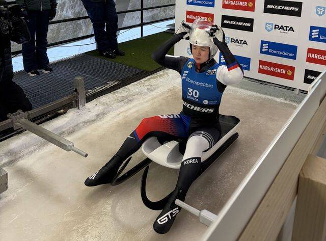 최근 라트비아 시굴다에서 열린 2025-2026 시즌 국제루지연맹(FIL) 루지 월드컵 4차 대회에 출전한 정혜선. 대한루지경기연맹 제공