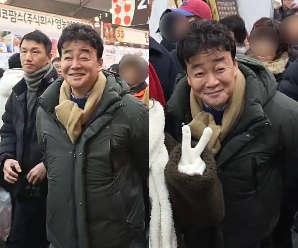 백종원, 무혐의 후 곶감축제서 근황 포착 ‘환한 미소’…‘연돈’ 사장도 함께[Oh!쎈 이슈]