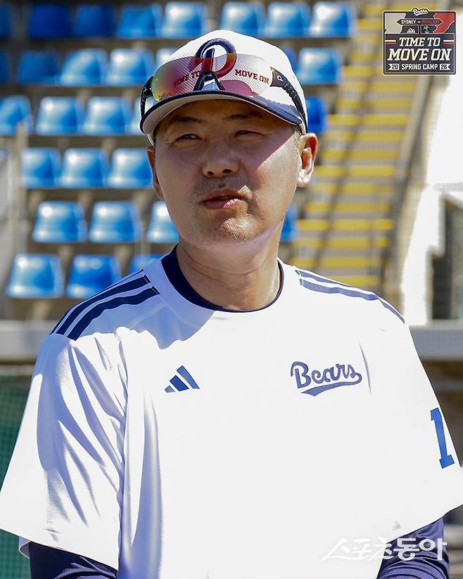 두산 김원형 감독은 마무리캠프에 이어 호주 질롱 스프링캠프 첫날부터 강도 높은 훈련을 지휘했다. 사진제공｜두산 베어스