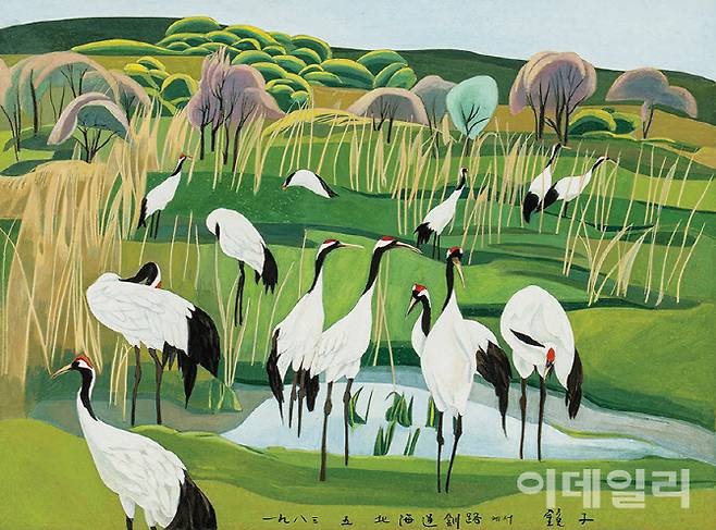 천경자의 ‘북해도 쿠시로에서’(1983, 33×45㎝). 케이옥션 ‘1월 경매’에 추정가 9500만∼1억 500만원을 달고 출품한다(사진=케이옥션).