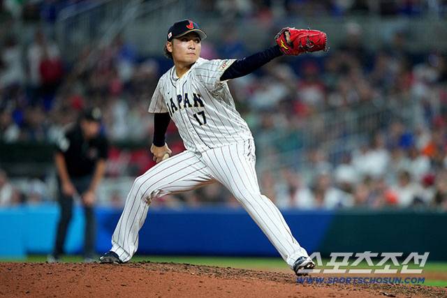 2023년 미국과 WBC 결승전에 선발 등판한 이마나가. 사진캡처=일본야구대표팀 홈페이지