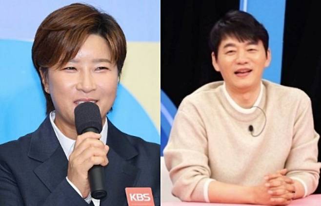 골프선수 출신 방송인 박세리(왼쪽)와 배우 김승수. 연합뉴스·SBS ‘동상이몽2-너는 내 운명’
