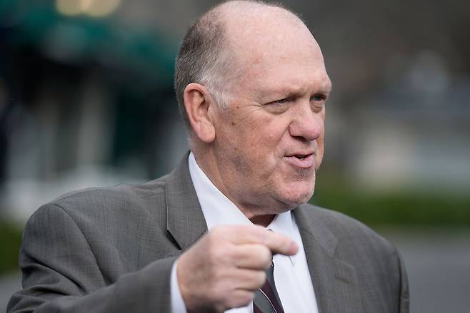 백악관 국경보호 및 이민단속 총책임자 톰 호먼. AP=연합뉴스