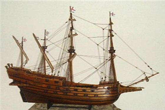 16세기 해양 강국이었던 영국이 보유했던 레이스-빌트 갈레온의 모형. [사진 위키피디아]