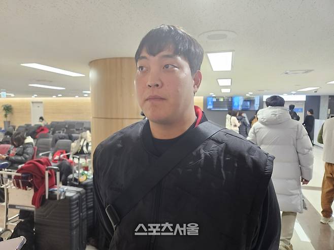 KIA 조상우가 23일 김포국제공항에서 2026 스프링캠프 출국에 앞서 인터뷰에 응했다. 김포국제공항 | 김동영 기자 raining99@sportsseoul.com