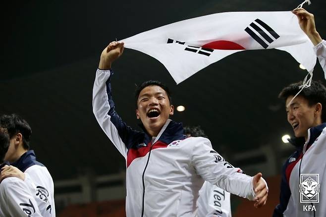 2018 아시안게임 금메달 멤버 황희찬. 사진 | 대한축구협회