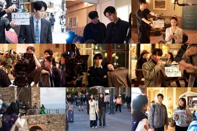 넷플릭스 '이 사랑 통역 되나요?' 제작진이 촬영장 분위기가 담긴 비하인드 스틸을 공개했다. /넷플릭스