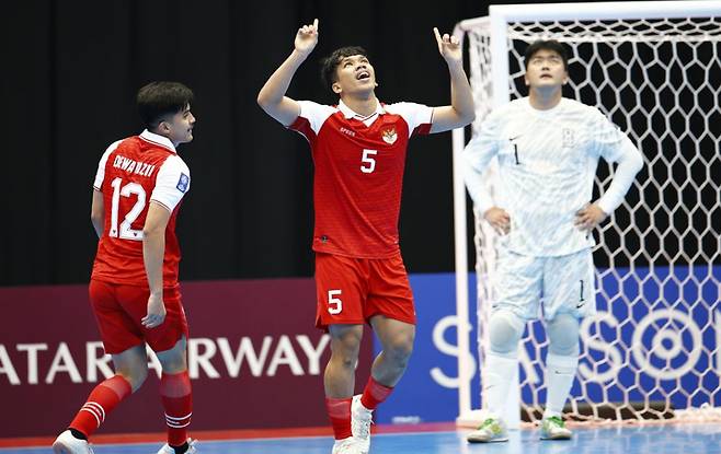 27일(한국시간) 인도네시아 자카르타의 인도네시아 아레나에서 열린 2026 아시아축구연맹(AFC) 풋살 아시안컵 조별리그 A조 1차전 한국과 인도네시아의 경기 모습. /사진=AFC 제공
