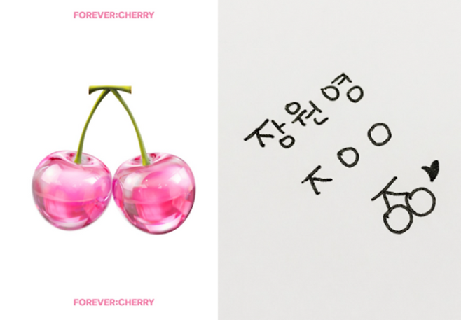 장원영이 출원한 ‘포에버 체리’ 로고. 사진ㅣSNS