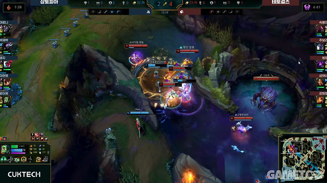 &nbsp;화려한 기교보다 순수 꽝한타가 많았다 (사진= 고세구 방송)