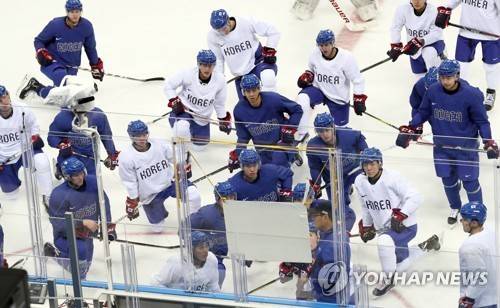 2018 평창 올림픽에 출전했던 한국 남자 아이스하키 [연합뉴스 자료사진]