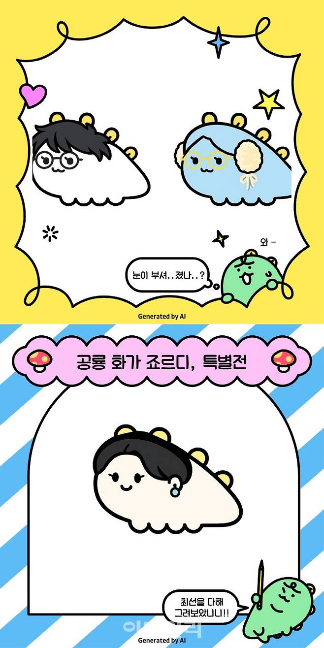 카카오가 OpenAI와 협업으로 지난해 10월 카카오톡 내에 선보인 새로운 AI 서비스인 ‘ChatGPT for Kakao’ 서비스를 활용해 직접 ‘나만의 쬬르디’ 캐릭터를 만들었다.