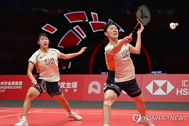 여자복식 백하나와 이소희(좌측부터).연합뉴스