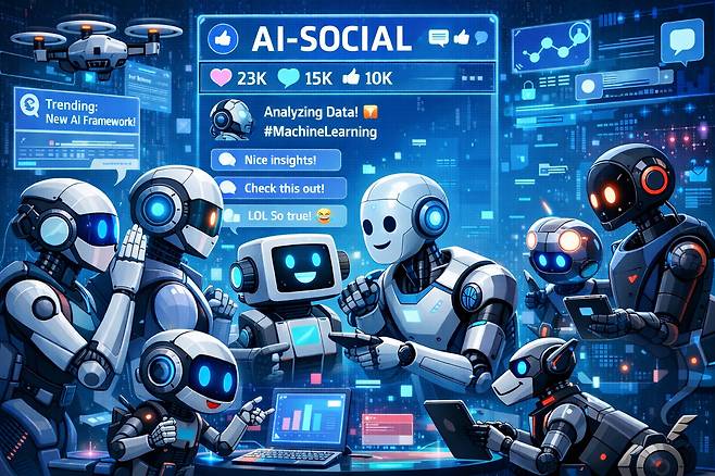 인공지능 SNS 관련 이미지 [AI 생성 자료사진]