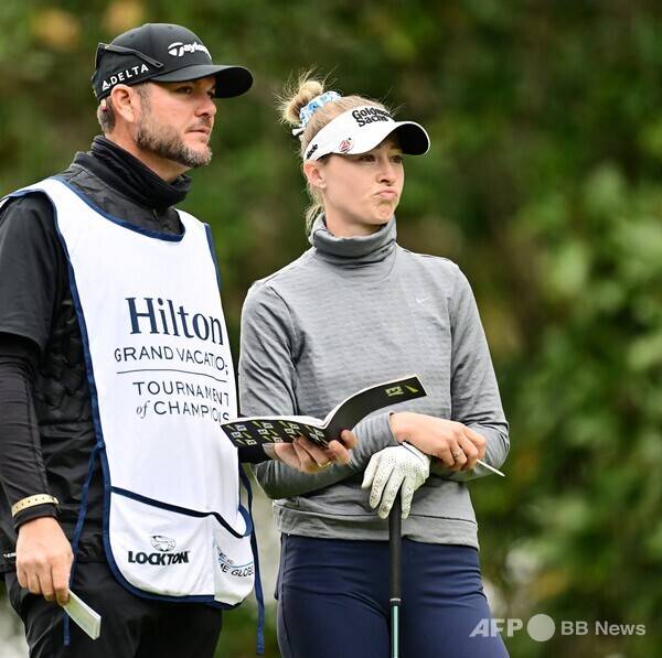 미국여자프로골프(LPGA) 투어 2026시즌 개막전 힐튼 그랜드 베케이션스 토너먼트 오브 챔피언스 우승을 차지한 넬리 코다(미국)가 3라운드에서 경기하는 모습이다. 사진제공=ⓒAFPBBNews = News1 (사진을 무단으로 사용하지 마십시오.)