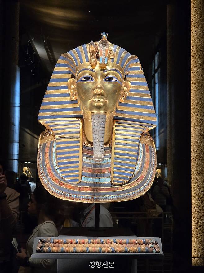 이집트 기자 이집트 대박물관(GEM) 투탕카멘실에 전시된 투탕카멘의 황금마스크. 기자(이집트) | 윤승민 기자