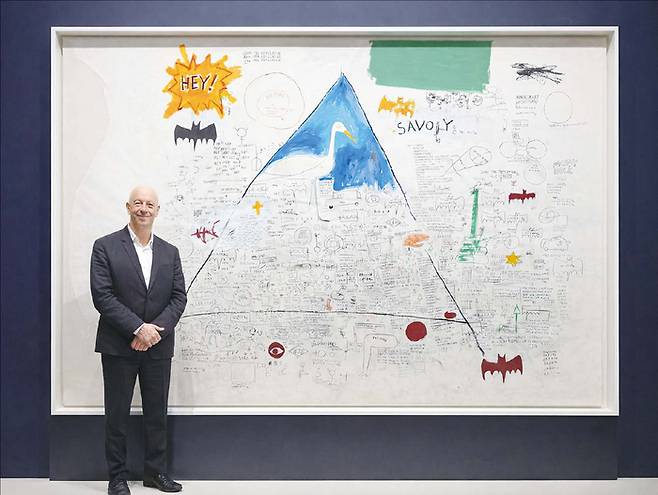 바스키아의 원조 컬렉터이자 미술 시장의 설계자로 불리는 래리 워시(Larry Warsh). 작품명은 ‘무제(Untitled), 1986’. (‘숨프로젝트 제공, 강총명 스튜디오 촬영)