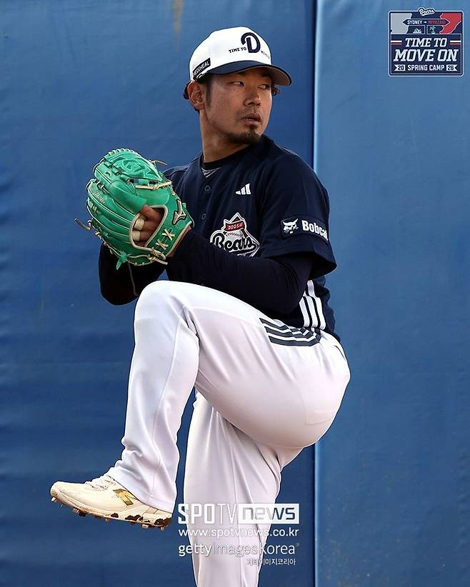 ▲ 타무라는 안정적인 밸런스와 릴리스포인트에서 나오는 제구력과 커맨드가 호평을 모으고 있다 ⓒ두산베어스