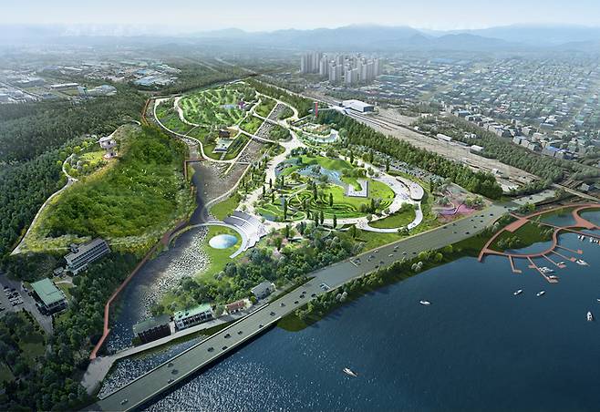 삼산여천매립장에 조성될 울산국제정원박람회장 조감도. 울산시 제공