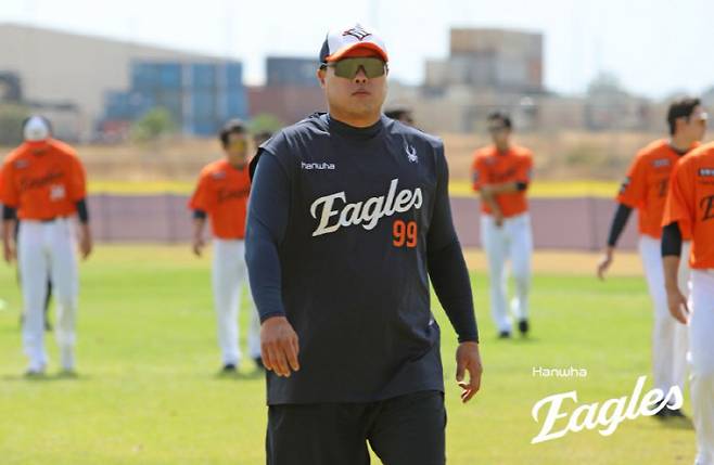 호주 멜버른 스프링캠프에서 훈련 중인 류현진. 사진제공=한화 이글스