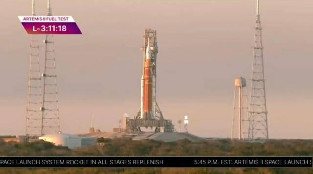 NASA는 아르테미스 2호 SLS 로켓에 연료를 채울 예정이다. (사진=NASA)