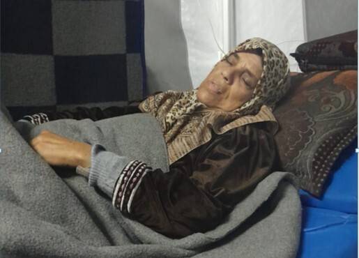 병원에 입원한 하나아 하와. 이슬람 하와 제공